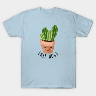 Free Hugs - Happy Cactus design T-Shirt